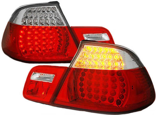 Depo Taillights Led for BMW E46 / Series 3 Coupe Red/Crystal 1999-2003