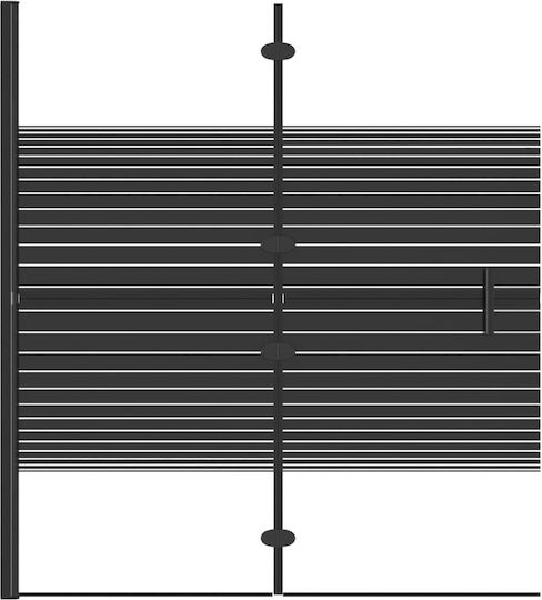 vidaXL Duschwand Badewanne mit Zusammenklappbar Tür 120x140cm Schwarz