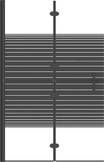 vidaXL Duschwand Badewanne mit Zusammenklappbar Tür 80x140cm Schwarz