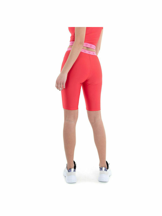 Chiara Ferragni Sumatra Women's Bike Legging Shiny & High Waisted Red