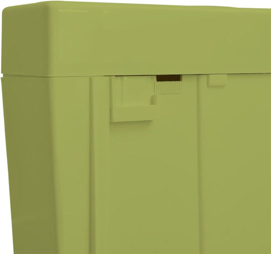 vidaXL Wall Mounted Plastic High Pressure Rectangular Toilet Flush Tank Green