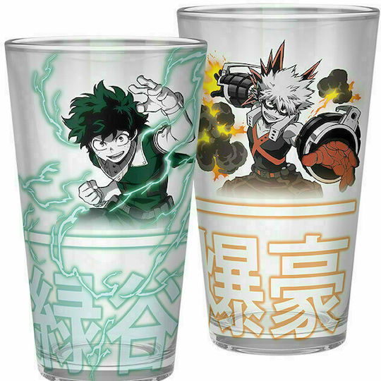 Abysse My Hero Academia Σετ Ποτήρια Νερού από Γυαλί 3τμχ