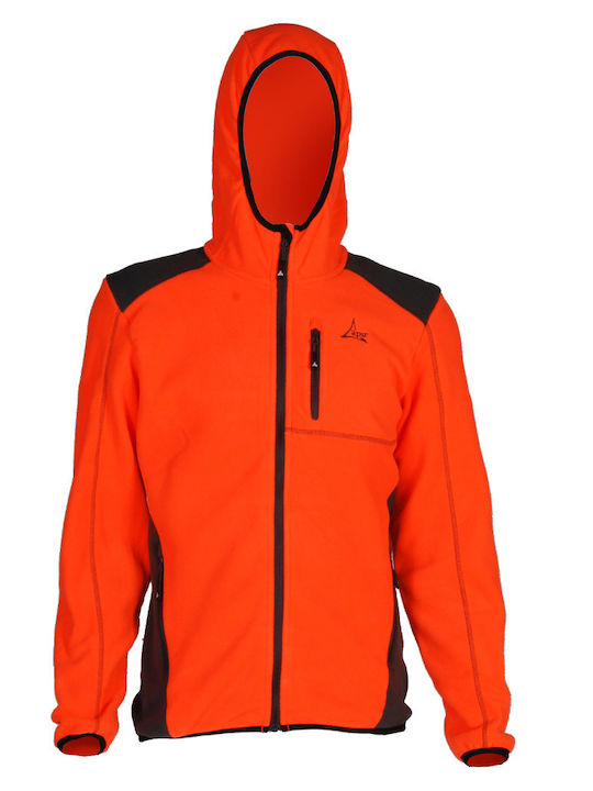 Apu Altai Hooddie Fleece Hunting Cardigan Fleece Orange