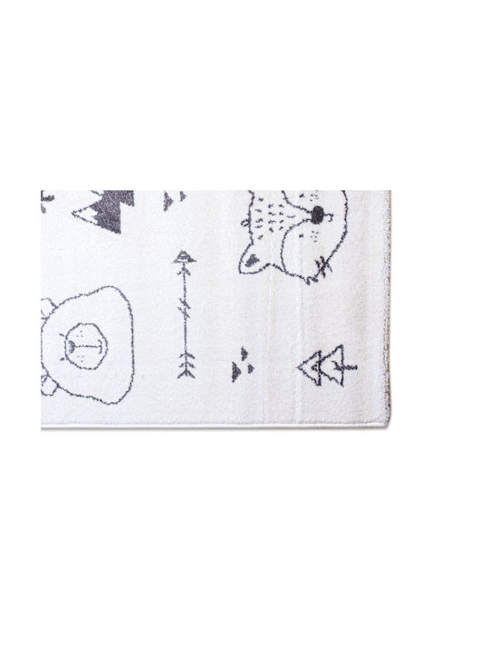 Klonaras 858 Детско килимче Cream-Black 160x230см Дебелина 10мм