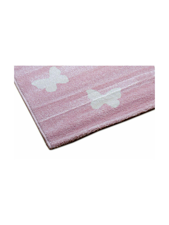 Klonaras 7452 Kids Rug Fluturi Pink 133x190cm Thickness 10mm