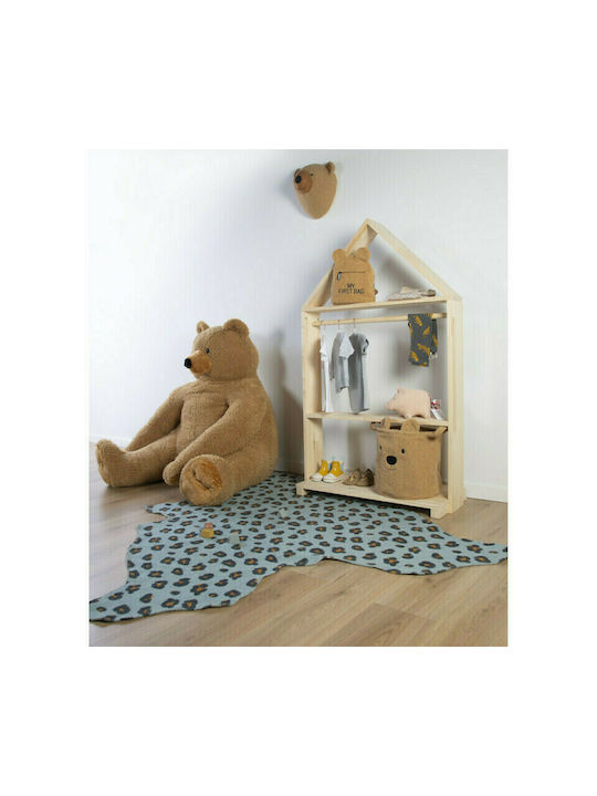 Childhome Leopard Kinder Teppich Blue 145x160cm