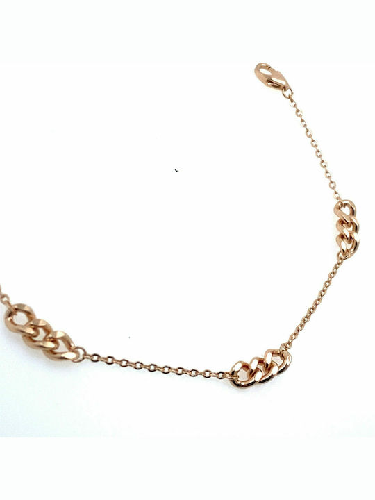 Bracelet made of 925 silver rose gold plated