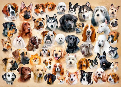 Kids Puzzle Collage with Dogs for 7++ Years 200pcs Castorland