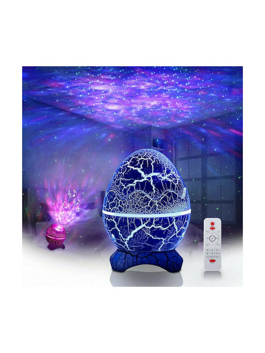 Factory Lampă de proiecție pentru copii Dragon Egg cu Proiecție de Desene Multicolor 13.5x13.5x11εκ.