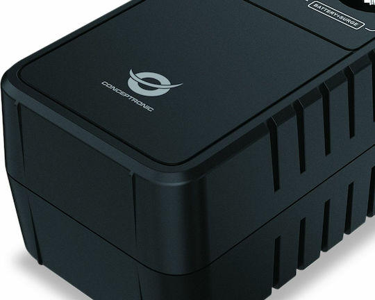 Conceptronic ZEUS05E UPS 650VA 360W με 6 Schuko Πρίζες