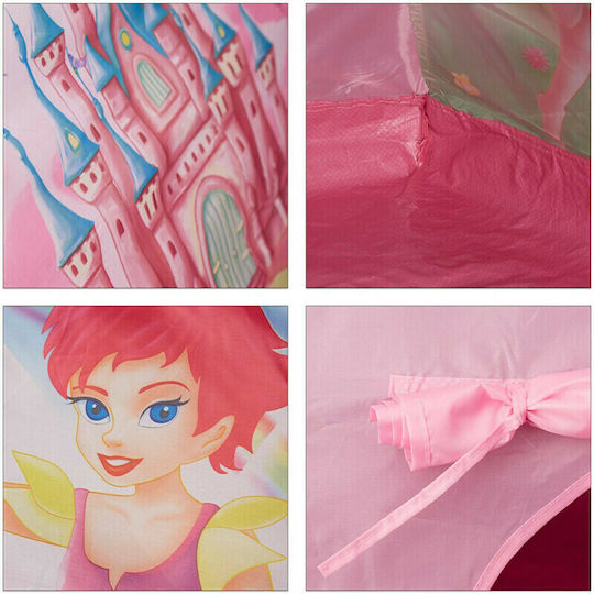 Relaxdays Kids Play Tent Fairy Castle Pink