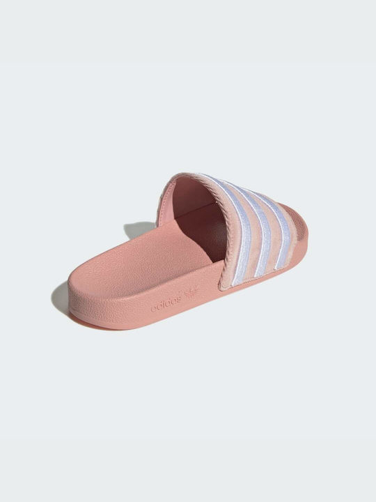 Adidas Adilette Slides Wonder Mauve / Cloud White