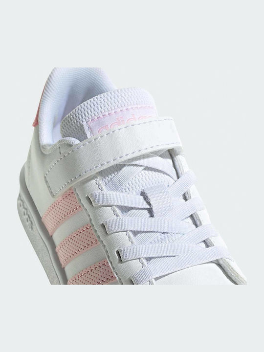 Grand Court Παιδικά Sneakers με Σκρατς Λευκά