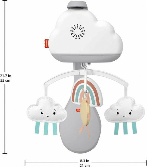 Fisher Price Mobile for Cot with Music and Rotation Rainbow HBP40
