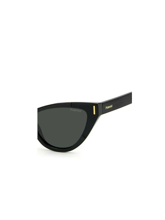 Polaroid Women's Sunglasses with Black Plastic Frame and Black Polarized Lens PLD6174/S 807/M9
