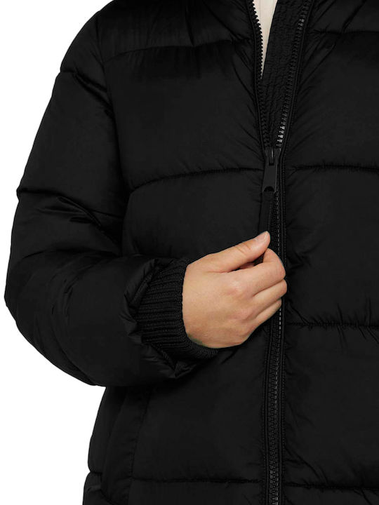 Lungă Jachetă de femei Puffer Negru