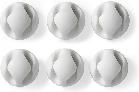 Nedis CMGC20026WT Cable Clips 6pcs White