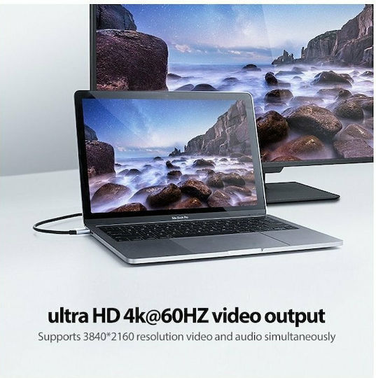 Ugreen USB 3.1 Video Cable USB-C Male - USB-C 60W PD Black 1.5m 50751