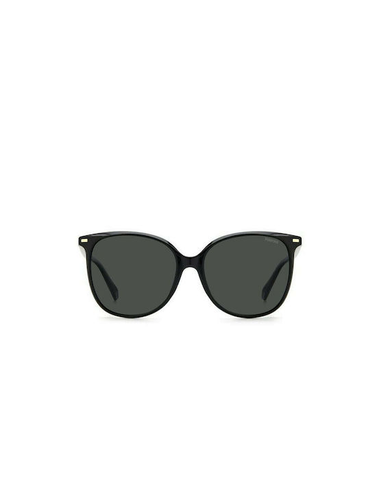 Polaroid Women's Sunglasses with Black Plastic Frame and Black Polarized Lens PLD4125/G/S 807