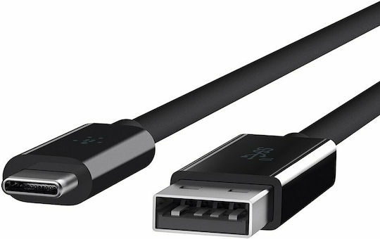 Belkin 3.1 USB-A to USB-C Cable USB 3.1 Cable USB-C male - USB-A PD Μαύρο 1m F2CU029BT1M-BLK