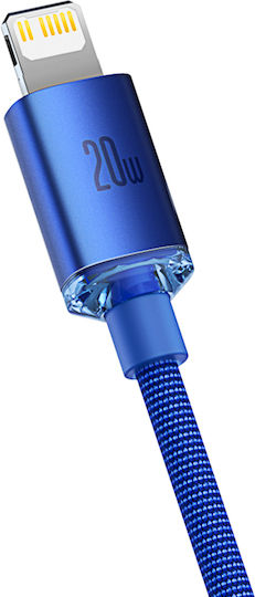 Baseus Crystal Shine Braided USB-C to Lightning Cable 20W Blue 1.2m (CAJY000203)