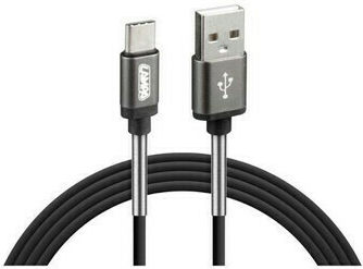Lampa USB 2.0 Cable USB-C male - USB-A 18W Μαύρο 1m L3889.0