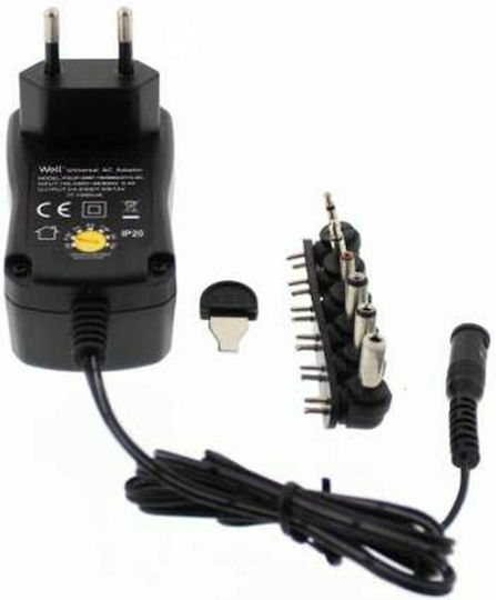 Well Adaptor Universal de Alimentare Reglabil Tensiune 12V 1A cu Putere 12W cu Încărcătoare pentru Laptop (PSUP-SMP-1000MA)