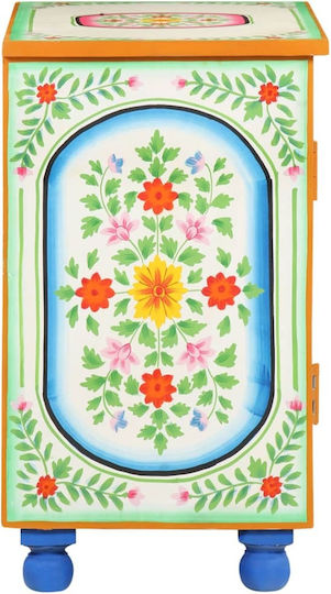 Cabinet De Depozitare Din Lemn Masiv Multicolor L70xL35xÎ60cm