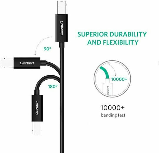 Ugreen US241 USB 2.0 Cable USB-C male - mini USB-B Μαύρο 2m 50446