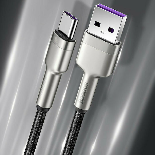 Baseus Cafule Braided USB 2.0 Cable USB-C male - USB-A 66W PD Μαύρο 2m CAKF000201