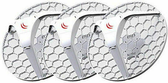 MikroTik LHG 5 3pcs Εξωτερική Κεραία WiFi Παραβολική 24.5dBi με σύνδεση Ethernet