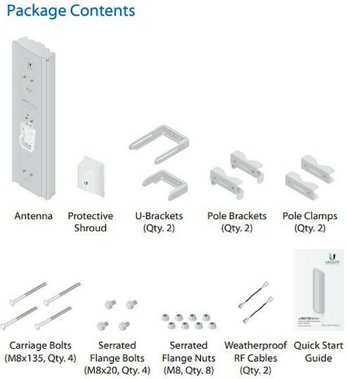 Ubiquiti airMAX Sector 5AC22-45 External WiFi Sectorial Antenna 22dBi with SMA Connection AM-5AC22-45