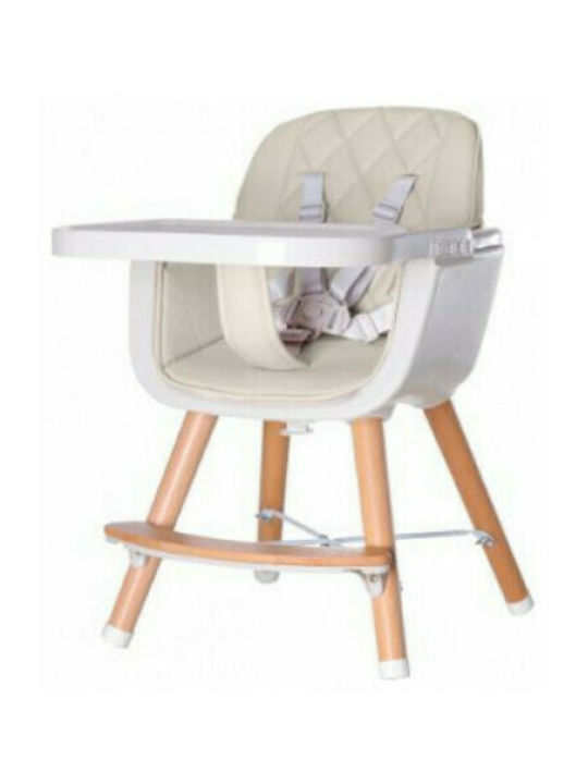 Kikka Boo Woody Highchair 2 in 1 & Leatherette Seat Mint