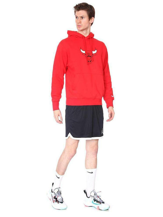 Chicago Bulls Essential Hanorac Fleece cu Glugă Roșu