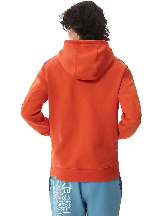 The North Face Drew Peak Men's Sweatshirt with Hood and Pockets Orange