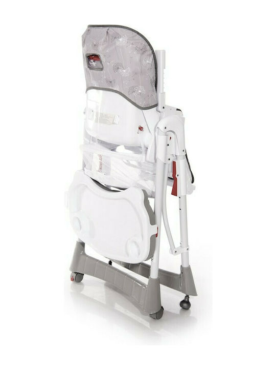 Lorelli Gusto Foldable Baby Highchair with Adjustable Height Gray Rabbits