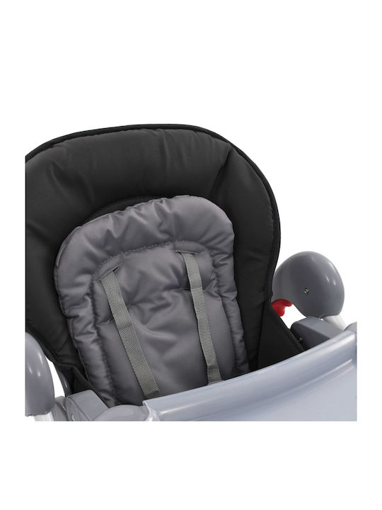 vidaXL Foldable Baby Highchair with Adjustable Height Gray