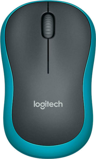 Logitech M185 Ασύρματο Mini Ποντίκι Black/Blue