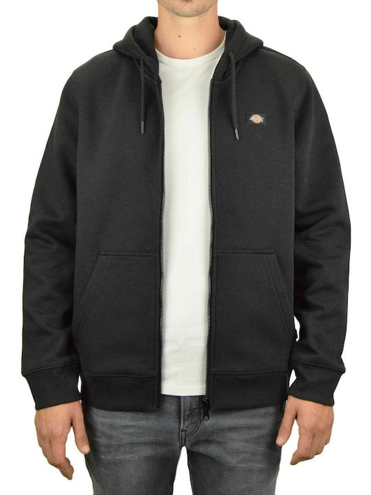 Oakport Cardigan With Hood Black