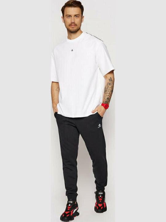 Star Chevron Sweatpants with Elastic Black