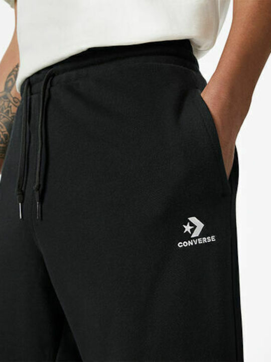 Star Chevron Sweatpants with Elastic Black