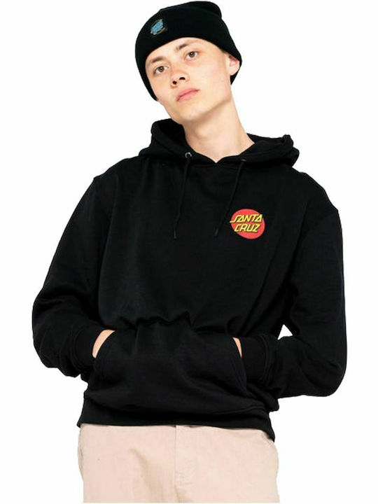 Classic Dot Chest Sweatshirt mit Kapuze Schwarz
