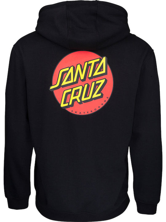 Classic Dot Chest Sweatshirt mit Kapuze Schwarz