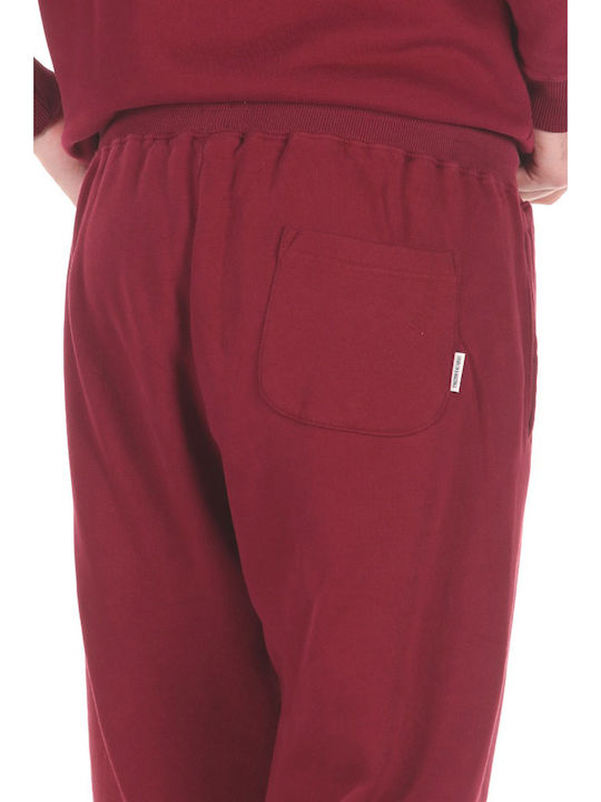 Sweatpants with Elastic Burgundy