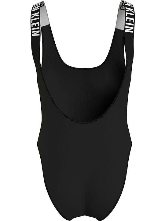 One-Piece Swimsuit with Open Back Black