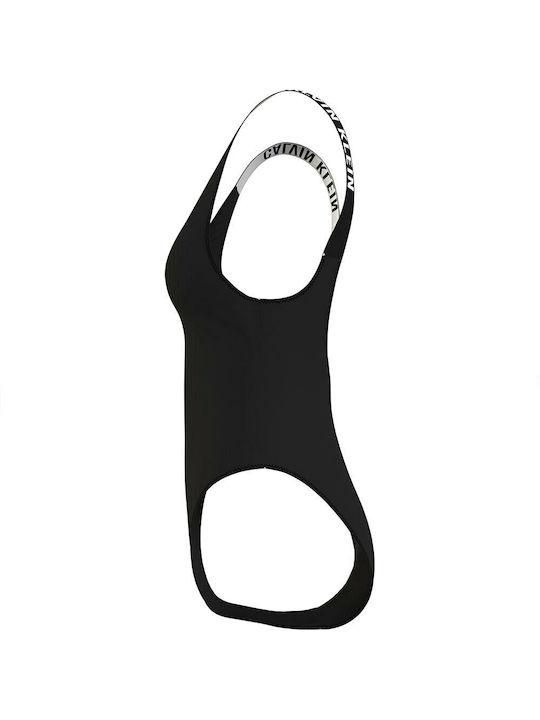 One-Piece Swimsuit with Open Back Black