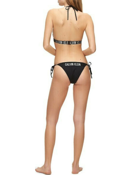 Bikini Slip με Κορδονάκια Μαύρο