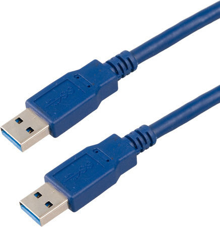 USB 3.0 Кабел USB-A мъжки - USB-A мъжки Син 3м 18144
