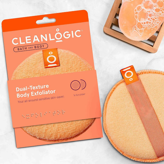 Cleanlogic Cleanlogic Bath Body Dual Texture Exfoliator Schwamm Orange 1Stück