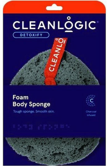 Cleanlogic Detoxify Foam Body Sponge Klassischer Badeschwamm Gray 1Stück